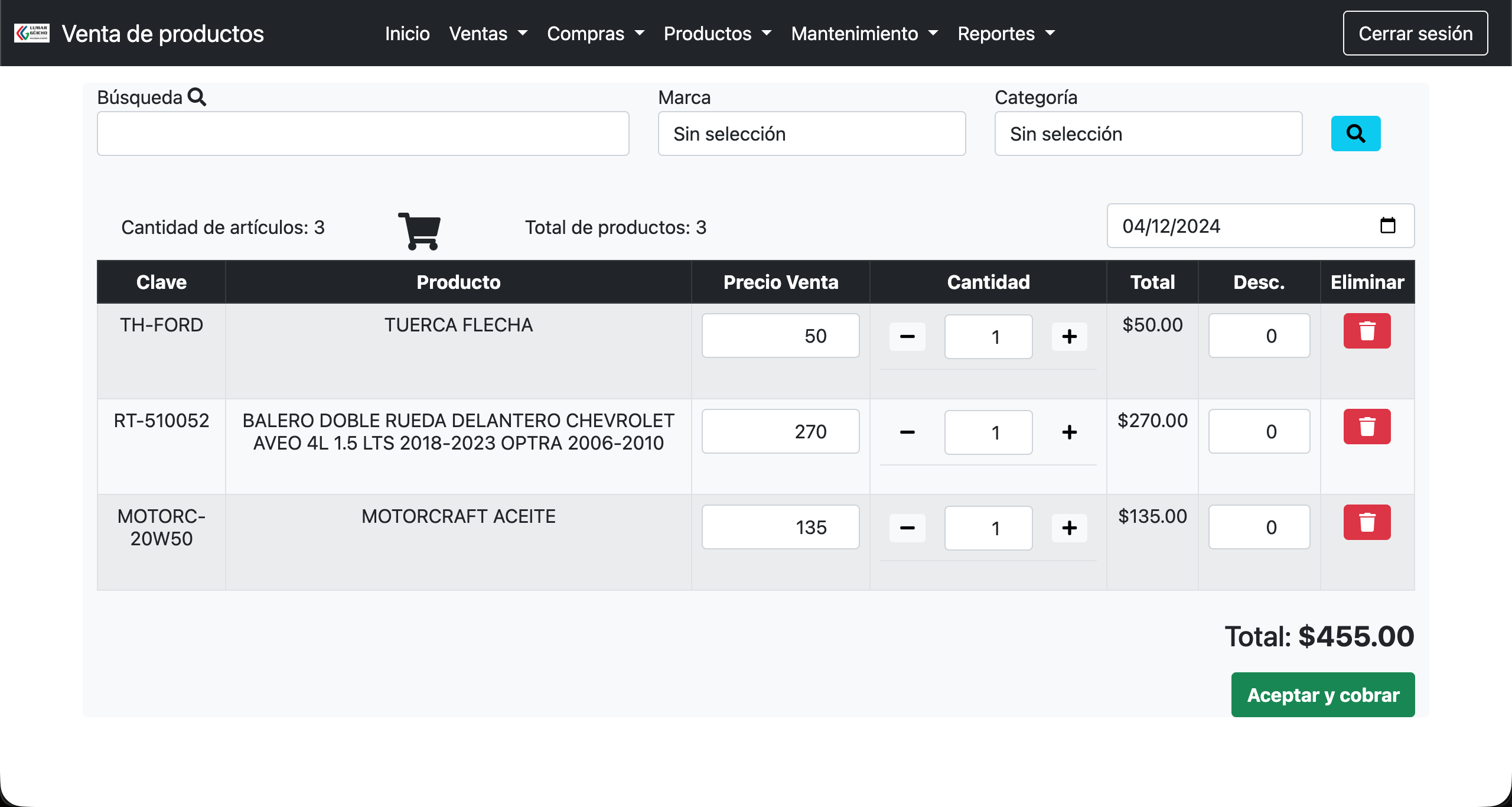 ERP Integral para Refaccionarias con IA y Punto de Venta